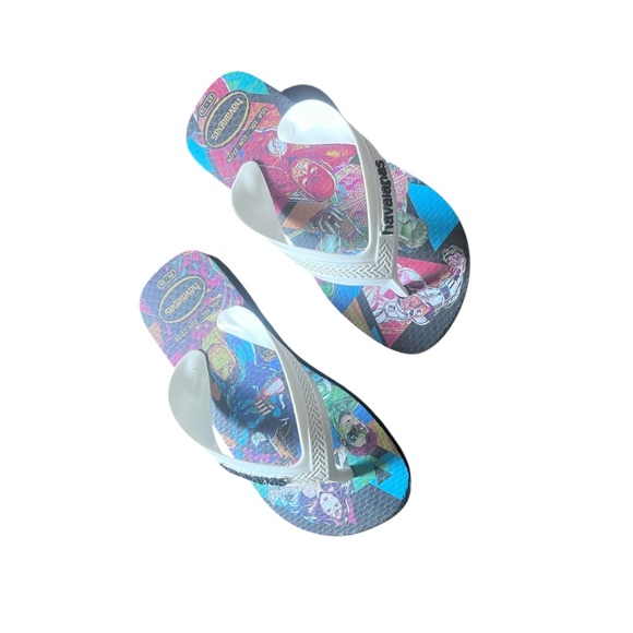 Havaianas Kid's Multi Color Marvel Sandals Size 10C (25-26) - Picture 3 of 6